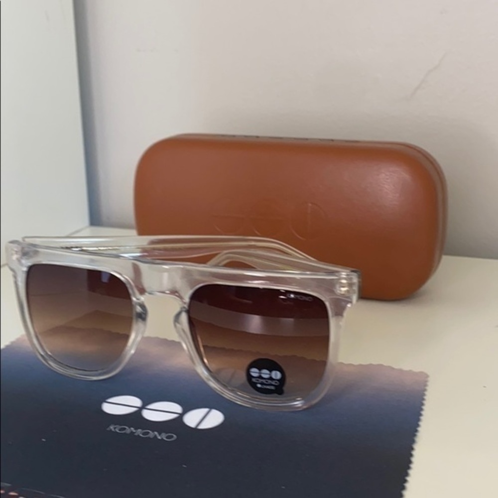 Komono Sunglasses NEW The Bennet Clear square - Picture 6 of 16